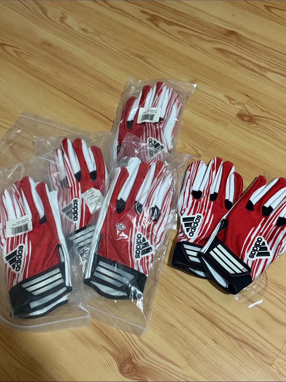 adidas men’s football gloves Red Adizero pro model 5 pair of gloves set new XL